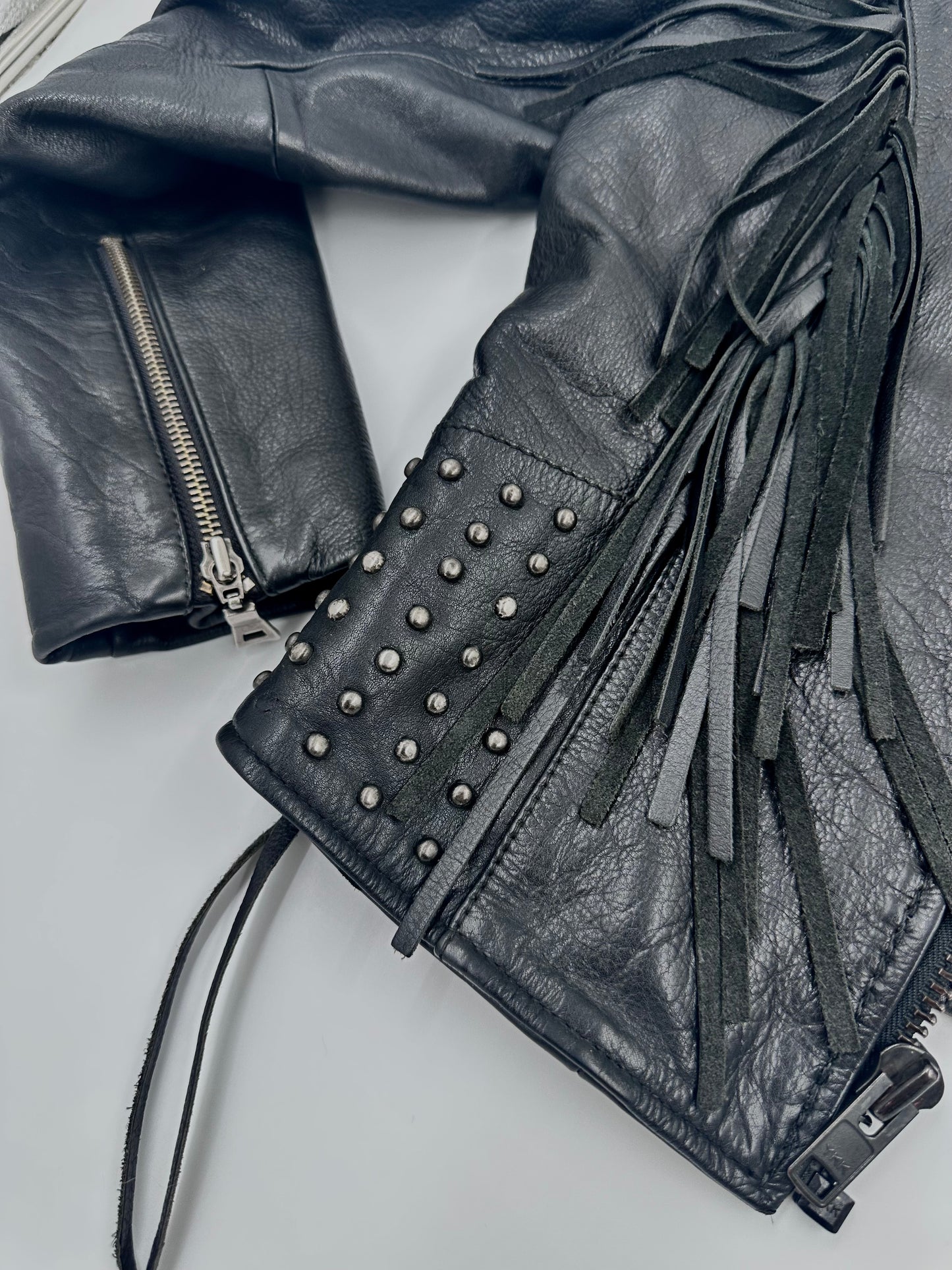 Vintage Flying Bikes Tassel & Studded Jacket