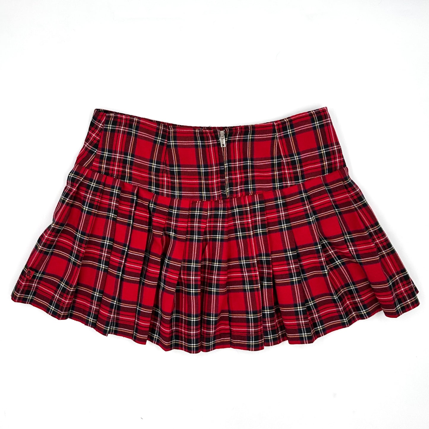 Y2K Era TRIPP NYC Red Plaid Pleated Mini Skirt - Medium