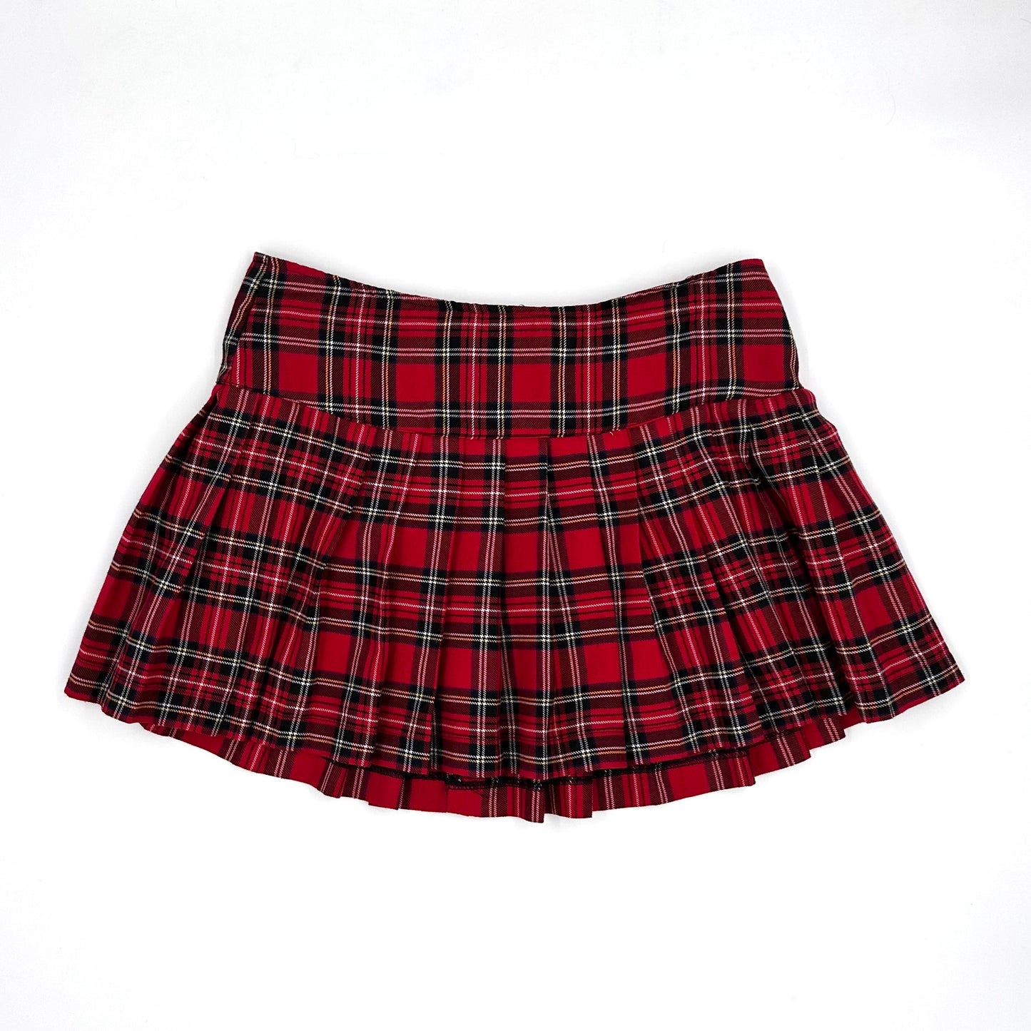 Y2K Era TRIPP NYC Red Plaid Pleated Mini Skirt - Medium