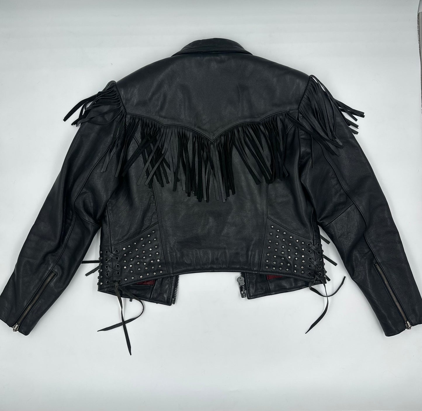 Vintage Flying Bikes Tassel & Studded Jacket