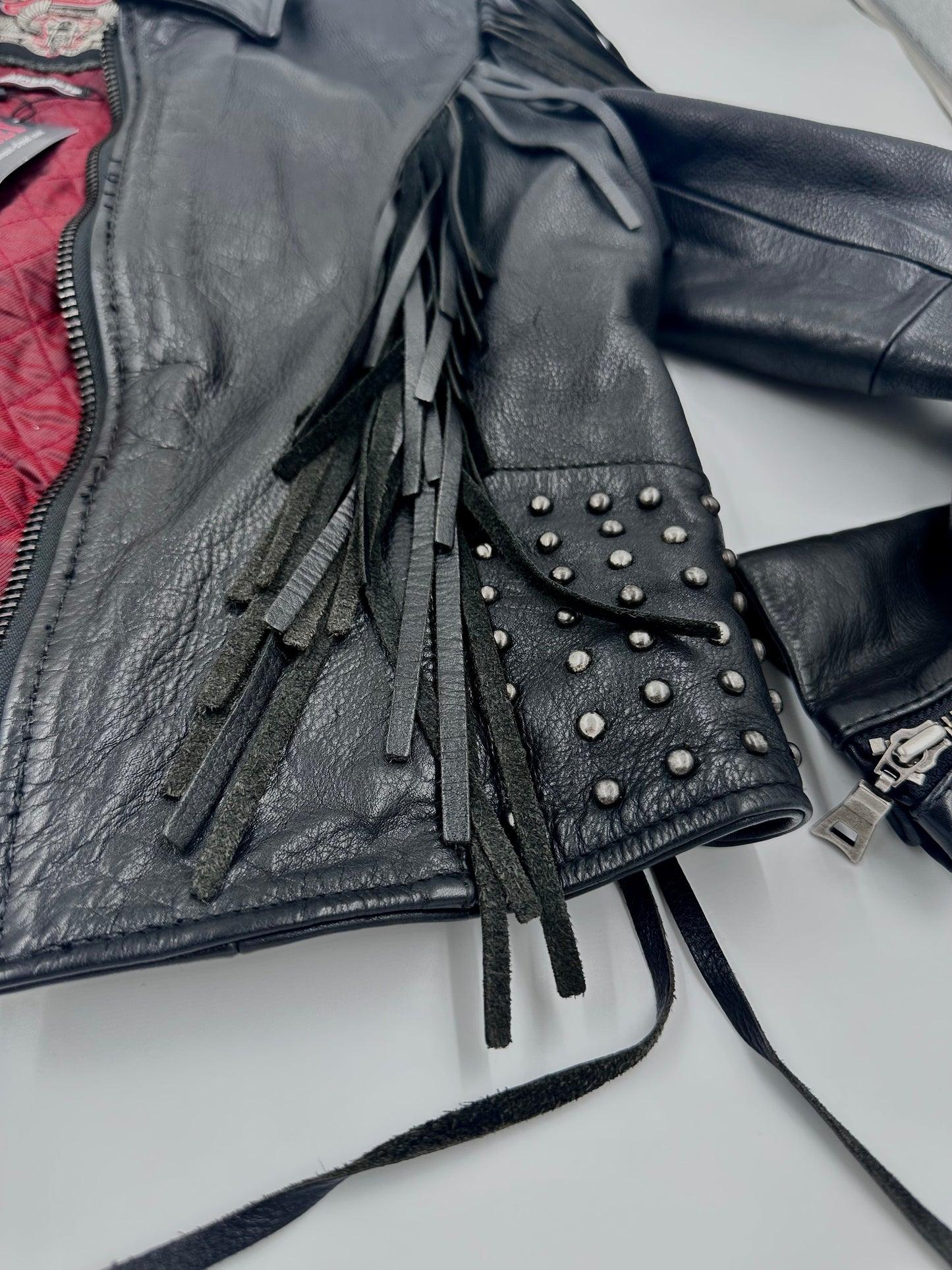 Vintage Flying Bikes Tassel & Studded Jacket