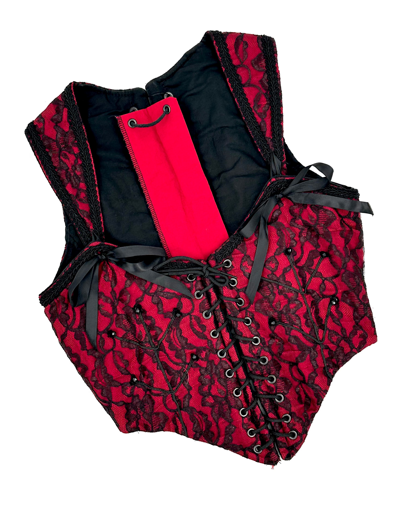 Vintage Queen Visenya Crimson Bodice Corset