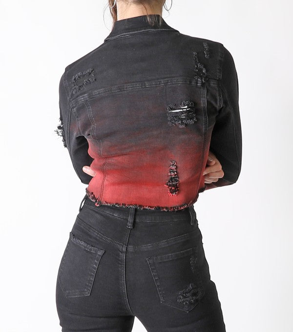 Valkyrie Distressed Ombré Jacket