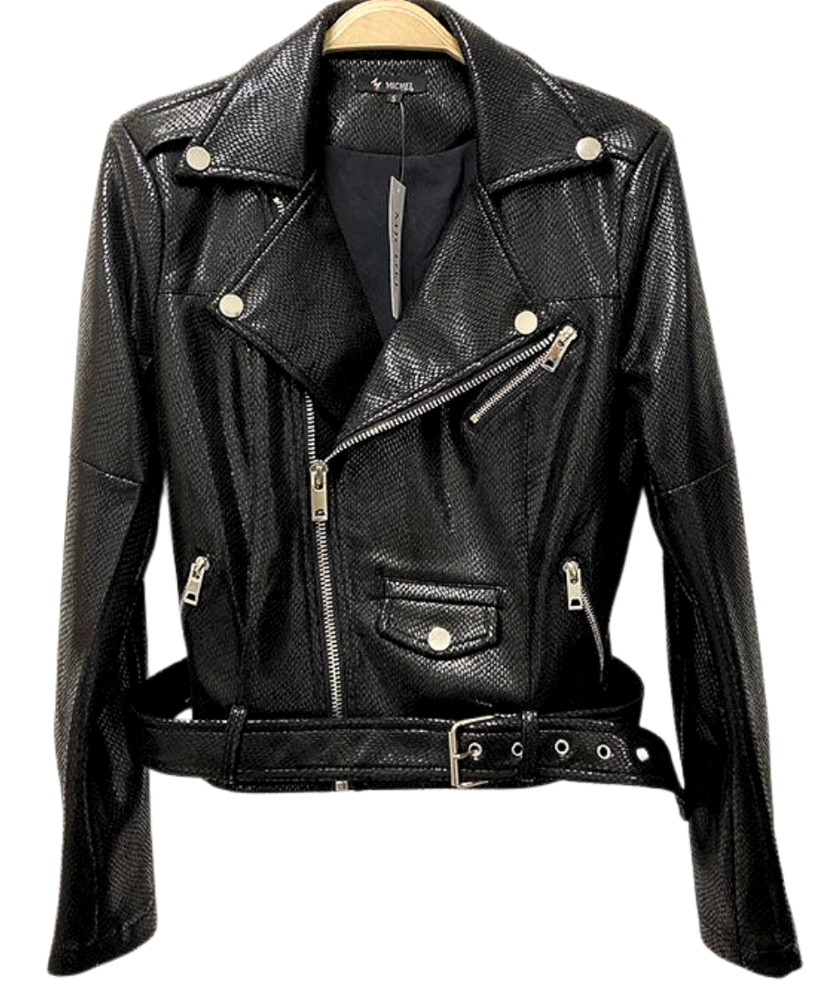 Kool Thing Snakeskin Jacket in Black