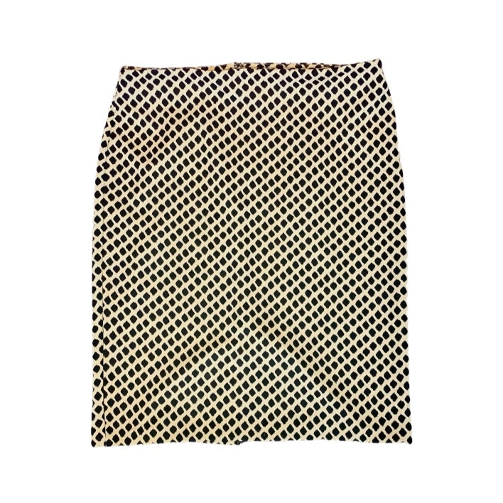 Beige Knee Length Midi Skirt