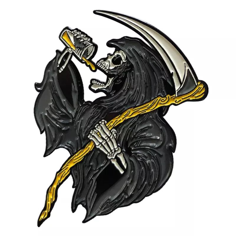 Beer Drinkin Reaper Pin no
