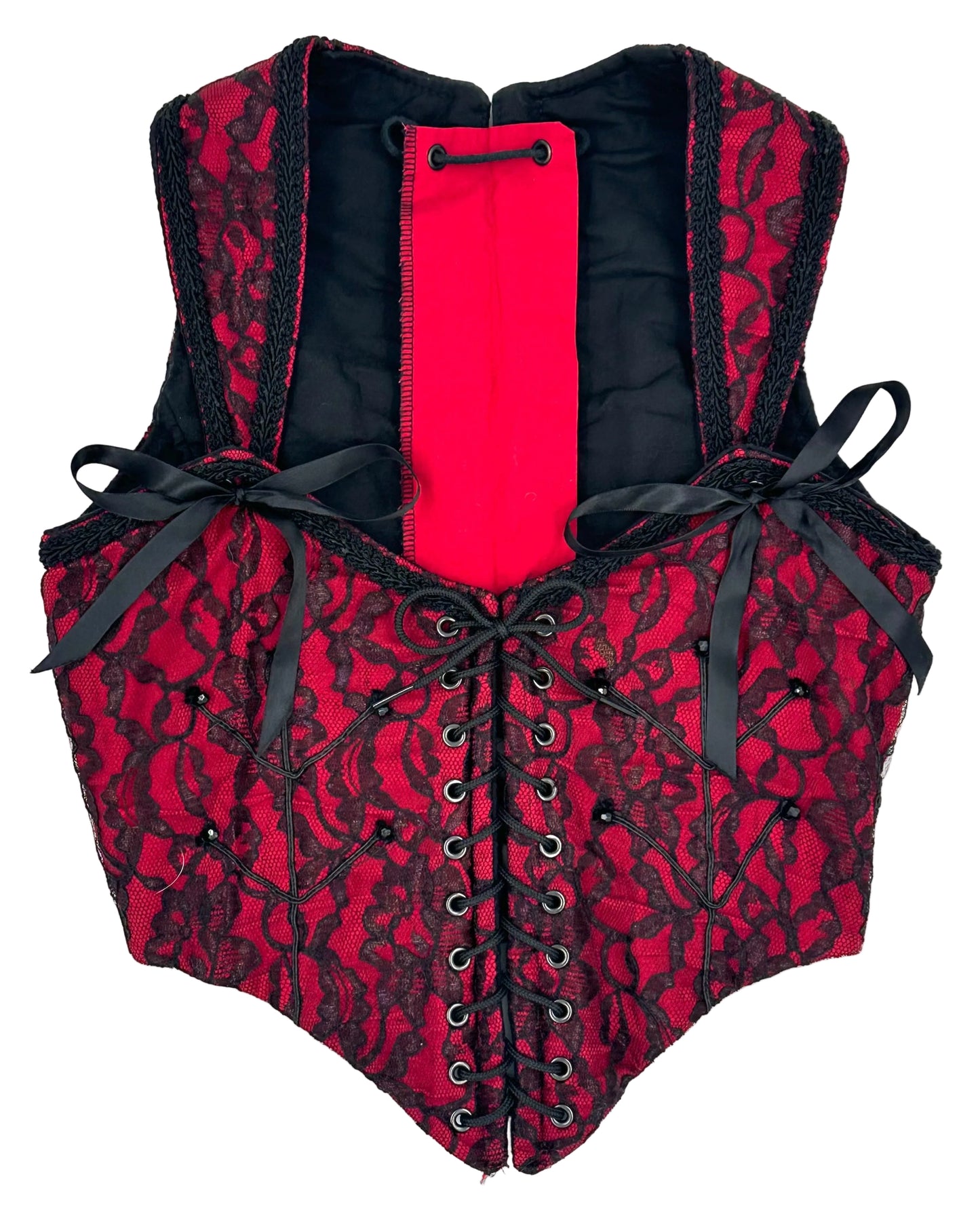 Vintage Queen Visenya Crimson Bodice Corset