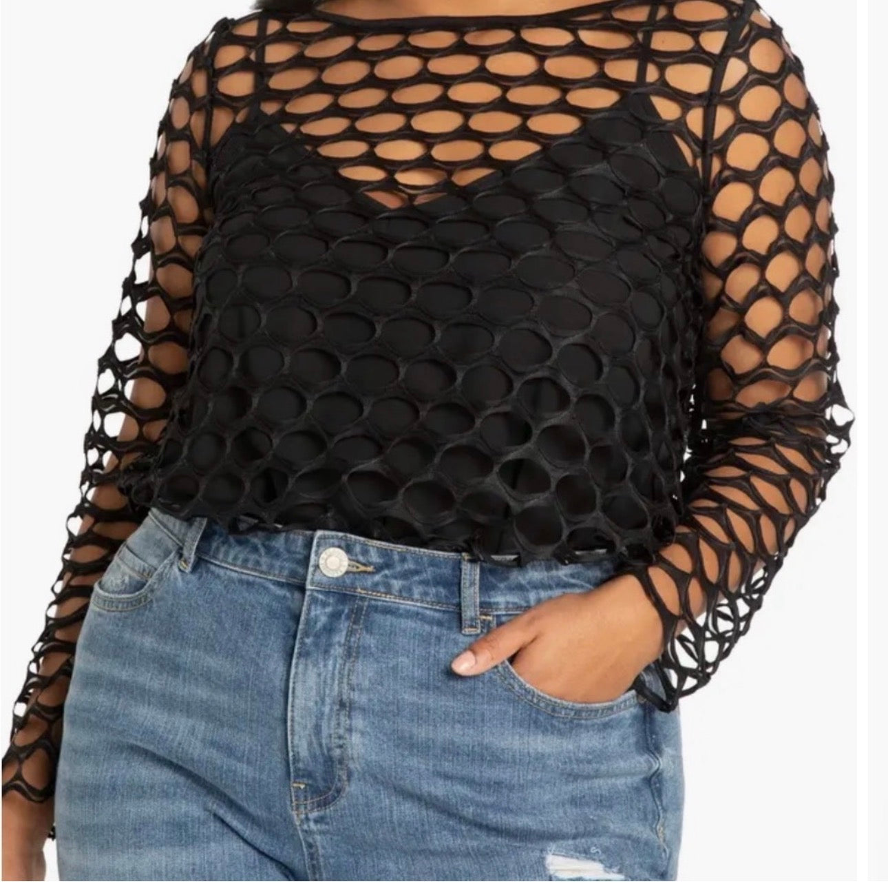 Eloquii Mesh Top - 4X