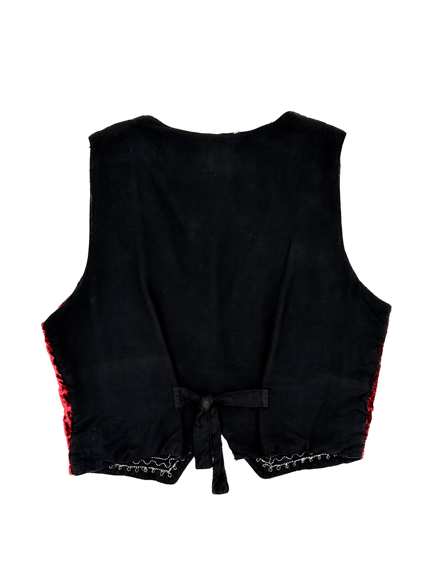 Vintage Speedlimit Embroidered Velvet Vest Top M