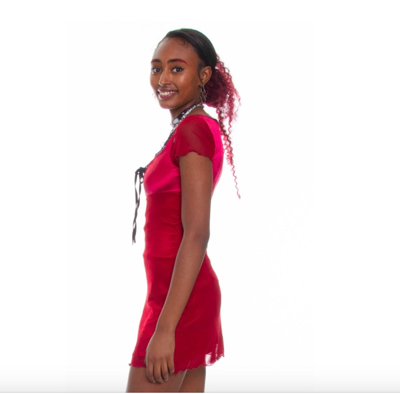 Tunnel Vision Sarah Mesh Layered Mini Dress - XS