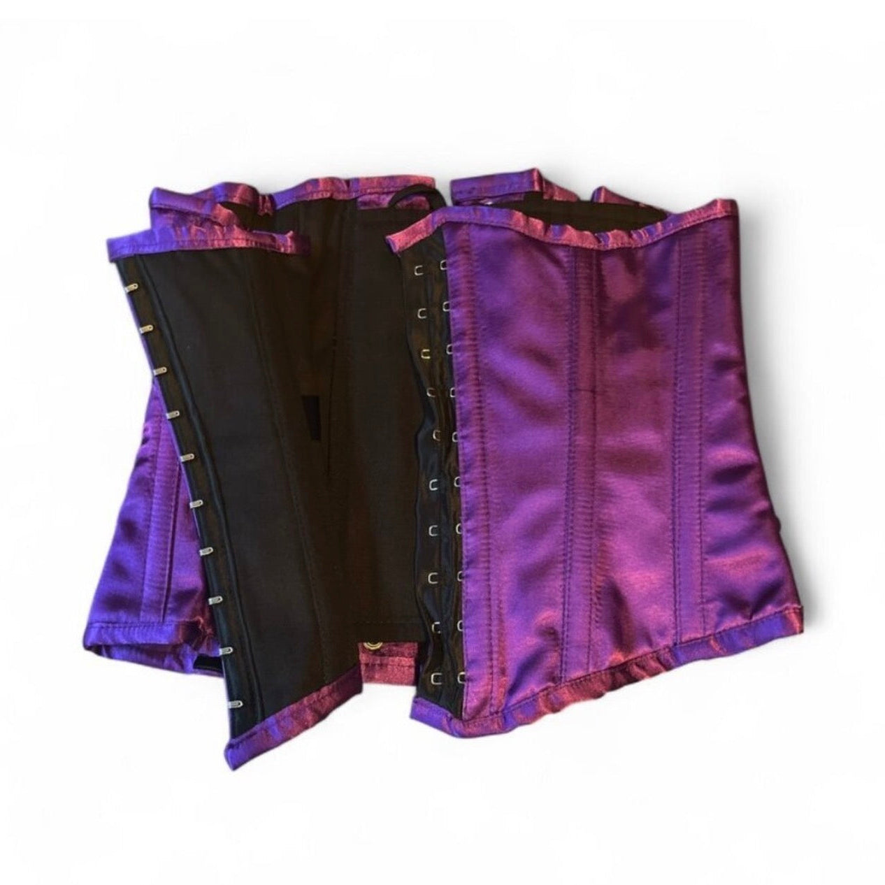 NWT Vintage Goth Purple Satin Underbust Corset