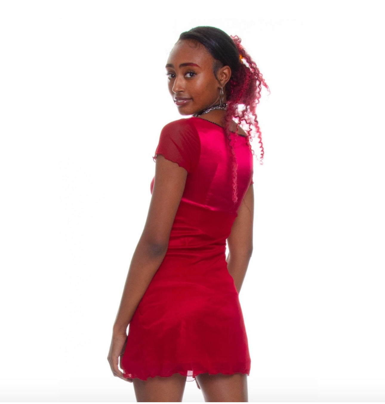 Tunnel Vision Sarah Mesh Layered Mini Dress - XS