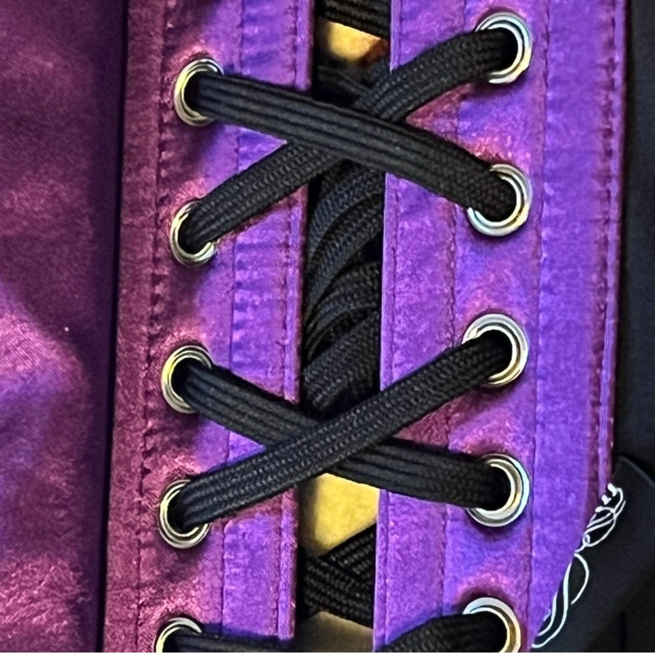 NWT Vintage Goth Purple Satin Underbust Corset