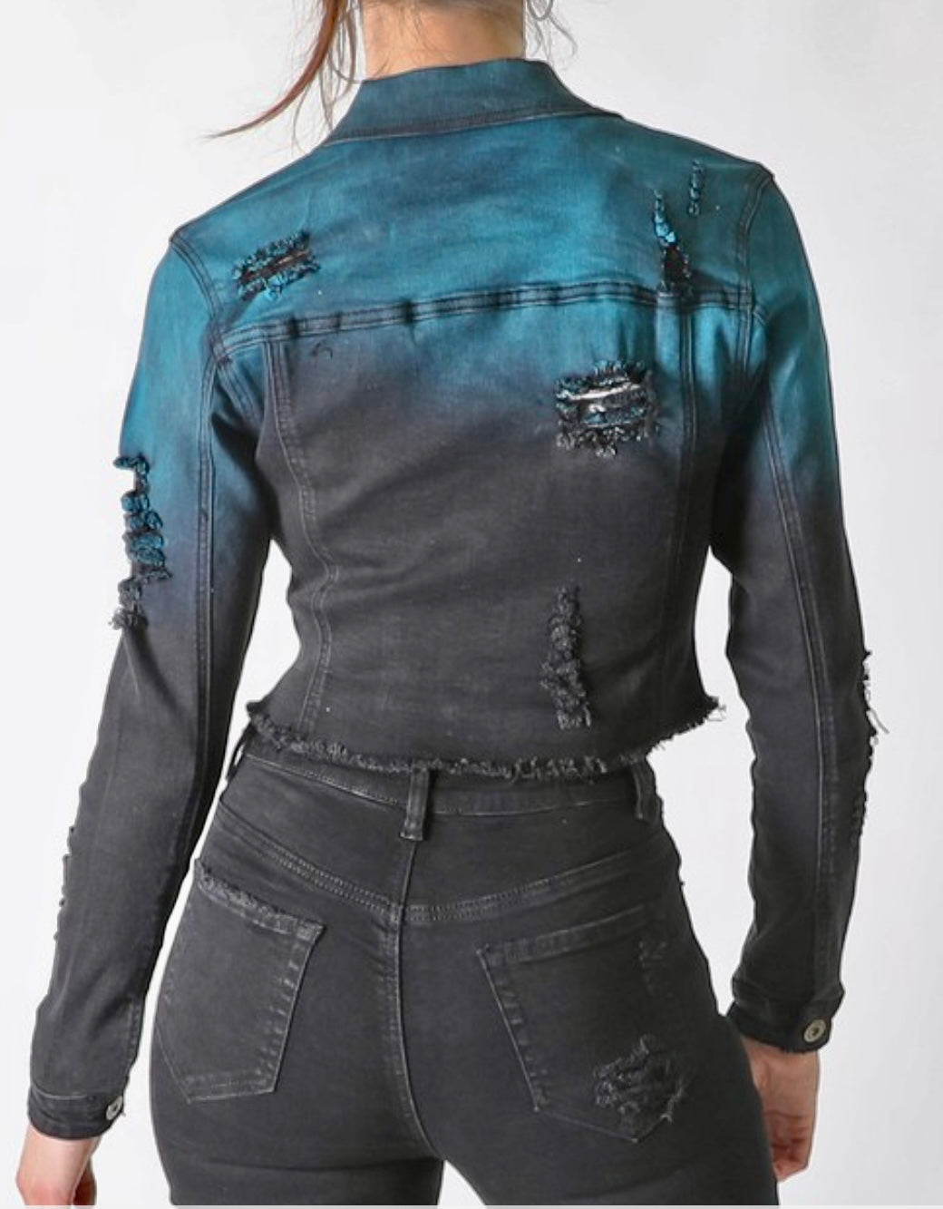 Valkyrie Distressed Ombré Jacket