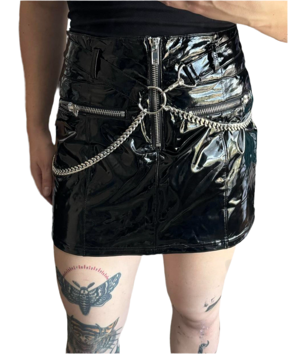 POSTER GRL Latex Chain Mini Skirt - Medium