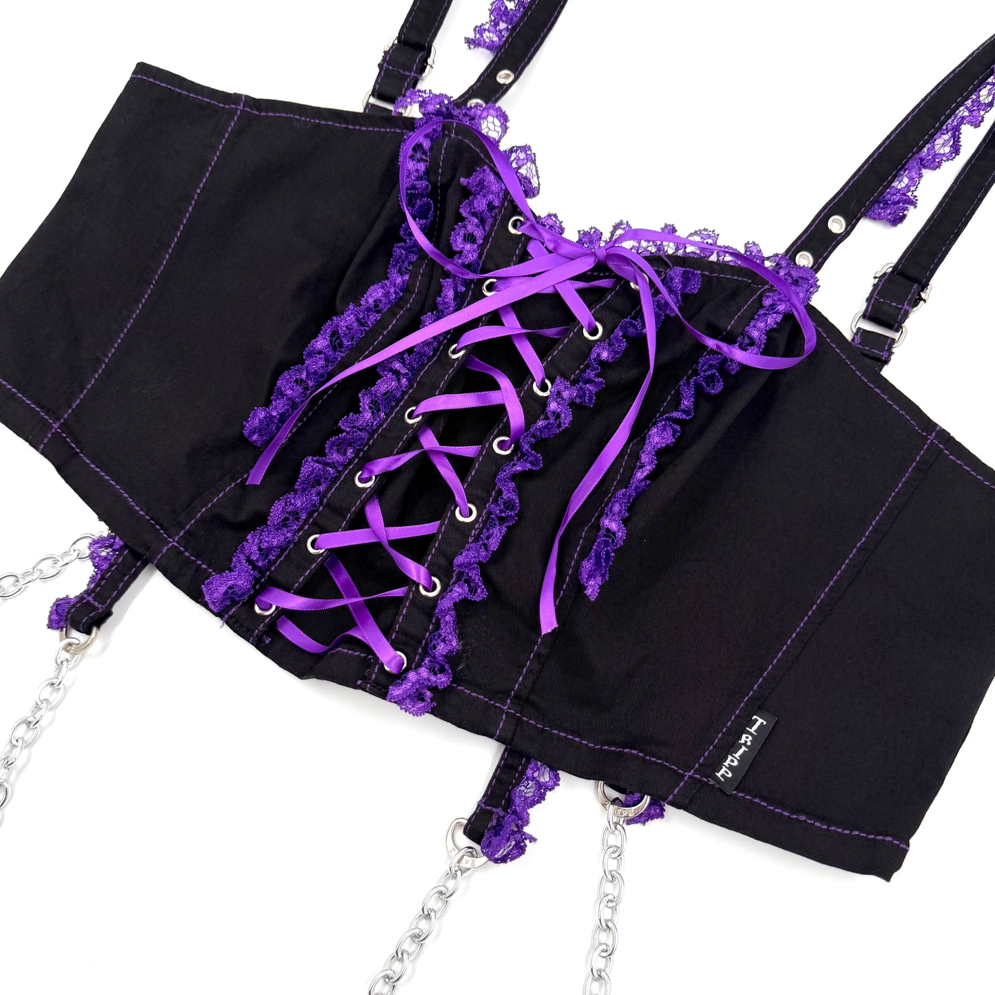 TRIPP NYC Lolita Black & Purple Corset Top - 2X