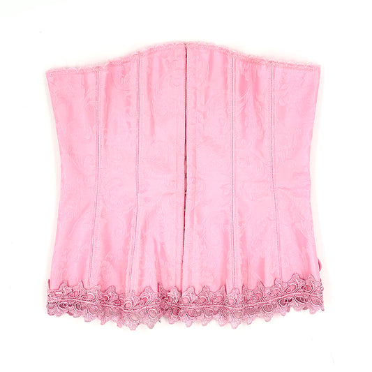 Fredericks of Hollywood Pink Lace Overbust Corset