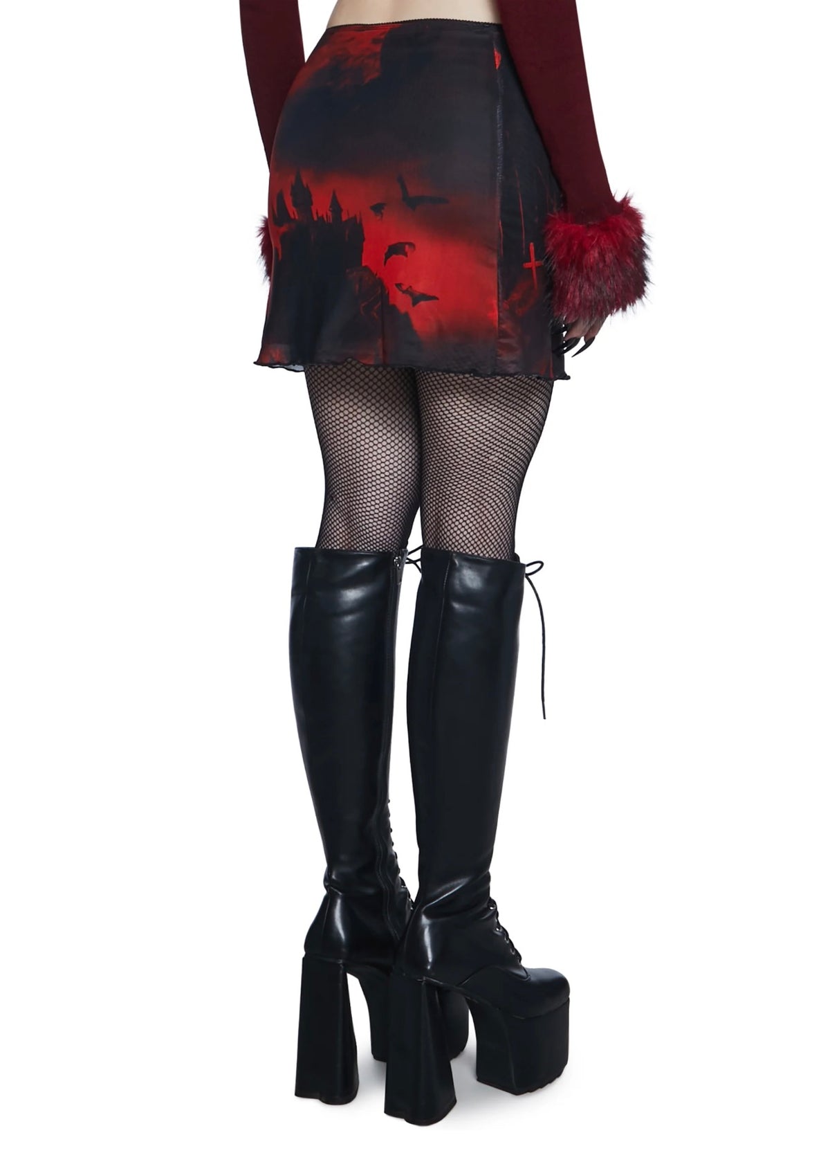 Widow Vampire Mesh Mini Skirt