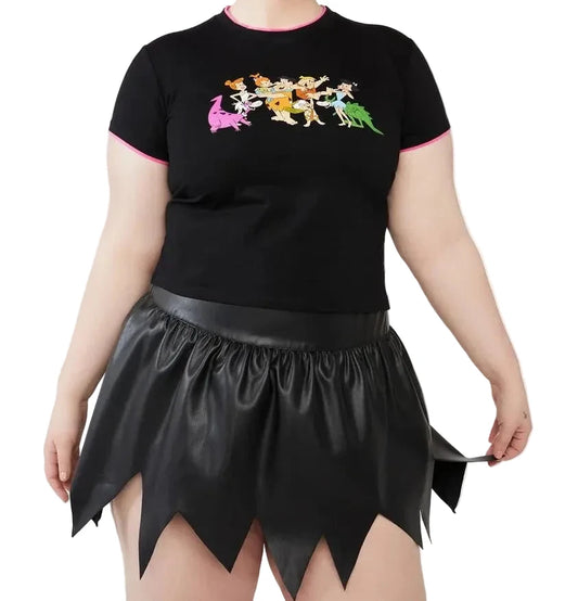 Dolls Kill X Hanna Barbera Rock A Bam Bam Mini Skirt