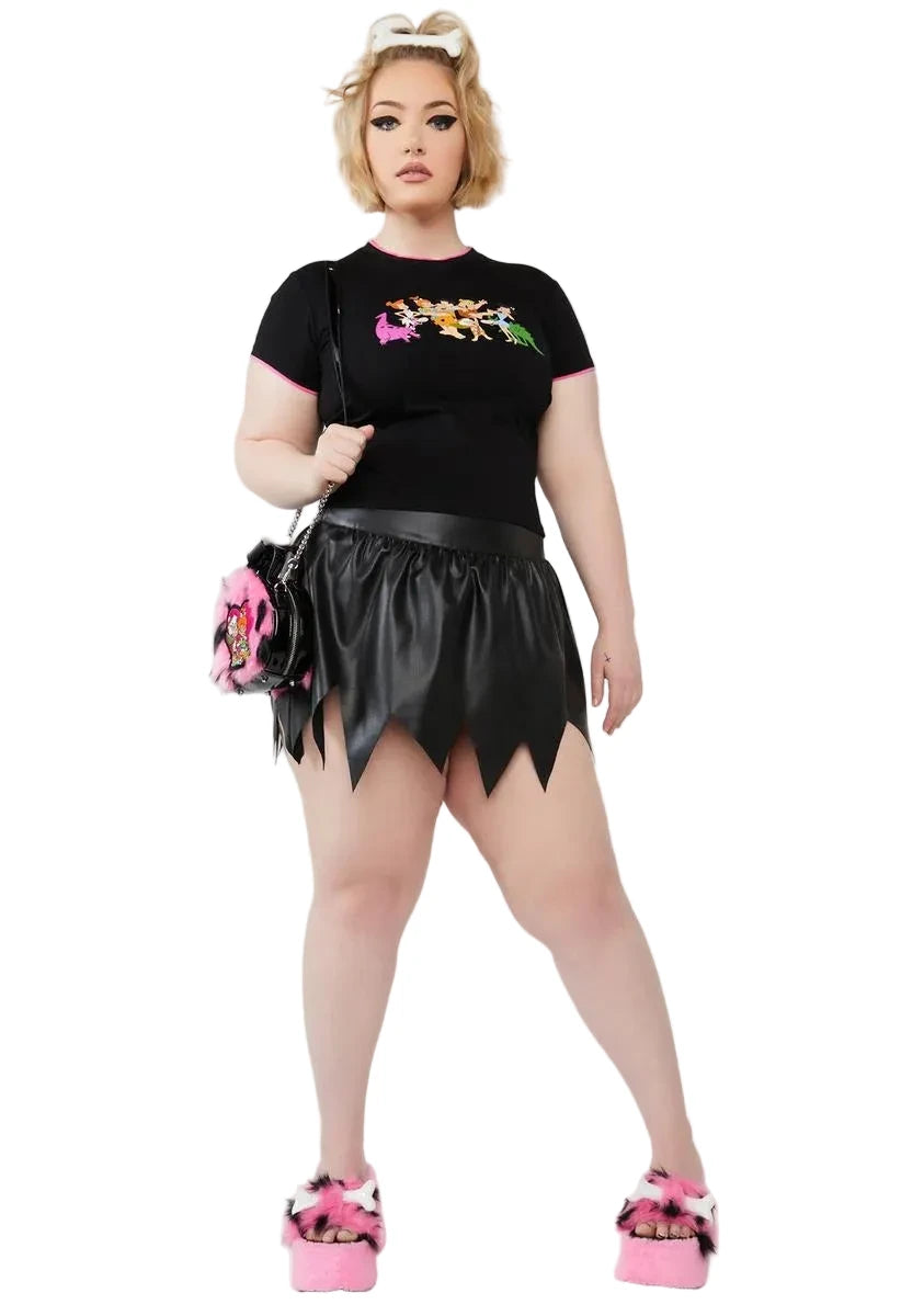 Dolls Kill X Hanna Barbera Rock A Bam Bam Mini Skirt