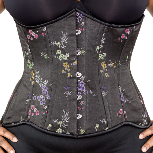 Midnight Plus Floral Longline Underbust Corset