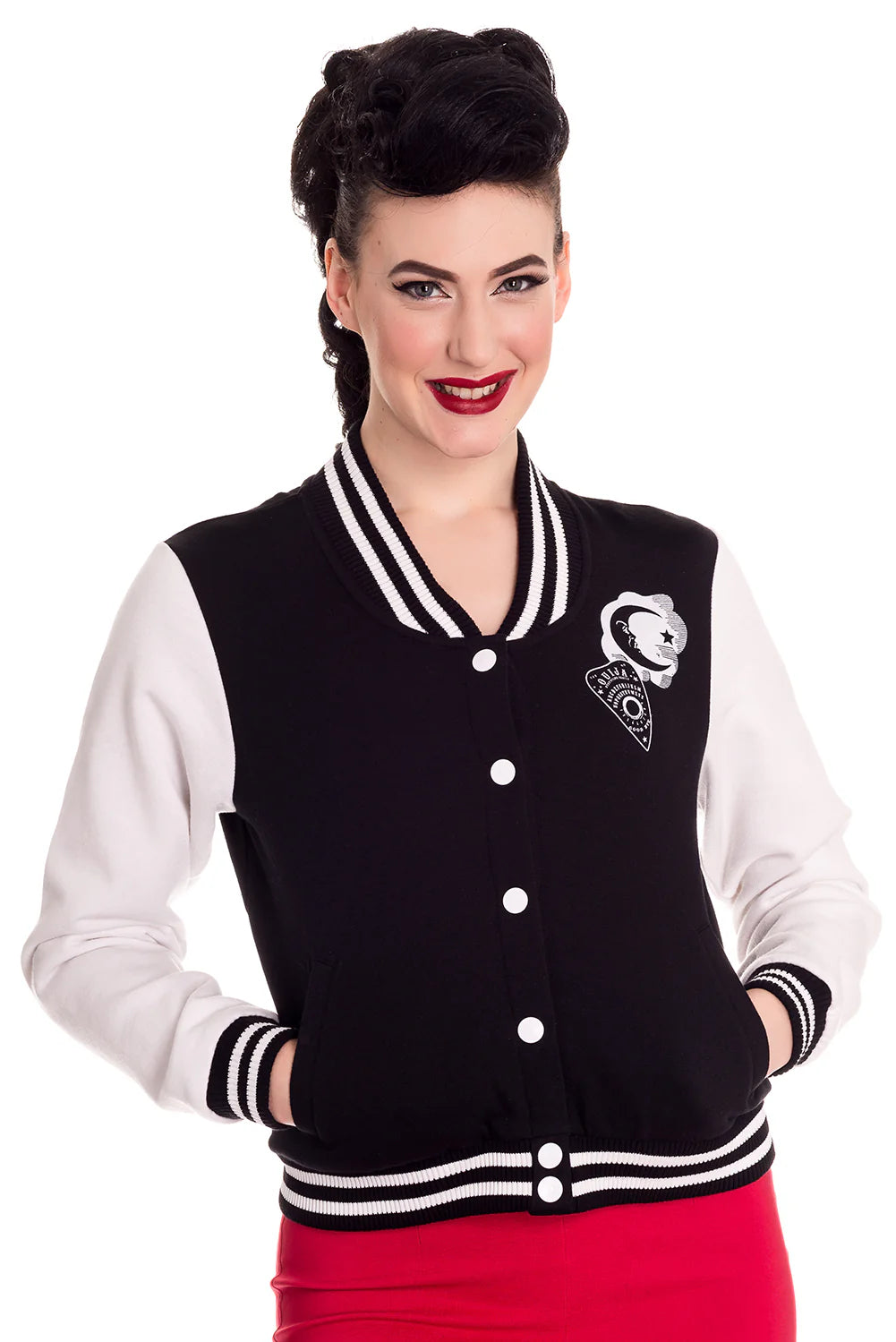 Hell Bunny Samara Ouija Varsity Jacket - XS