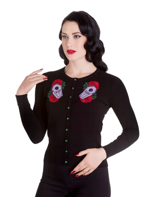 Rare Hell Bunny Casket Cardigan - S