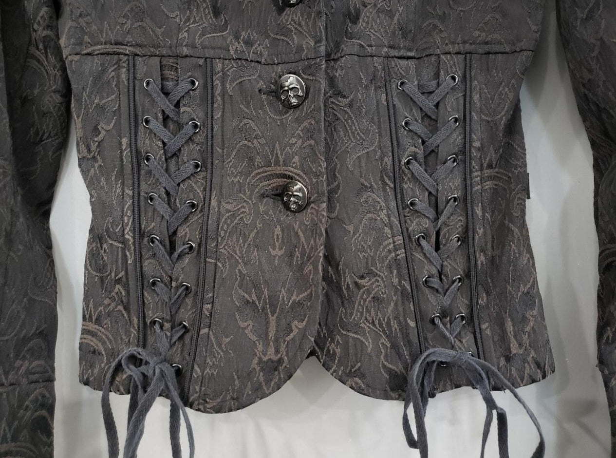 Y2K Vintage Tripp NYC Brocade Corset Style Jacket - M