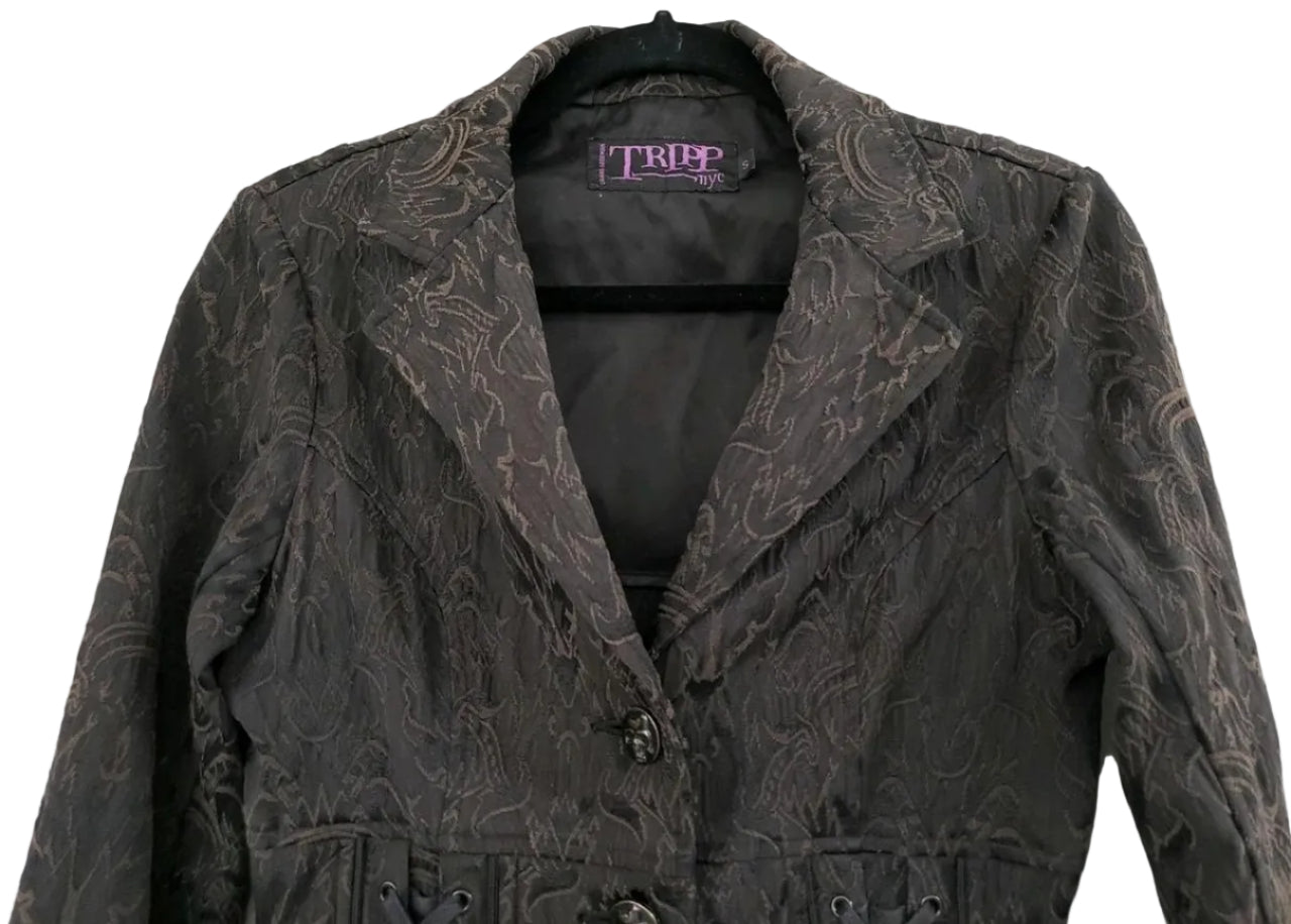 Y2K Vintage Tripp NYC Brocade Corset Style Jacket - M