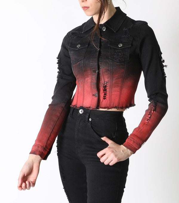 Valkyrie Distressed Ombré Jacket