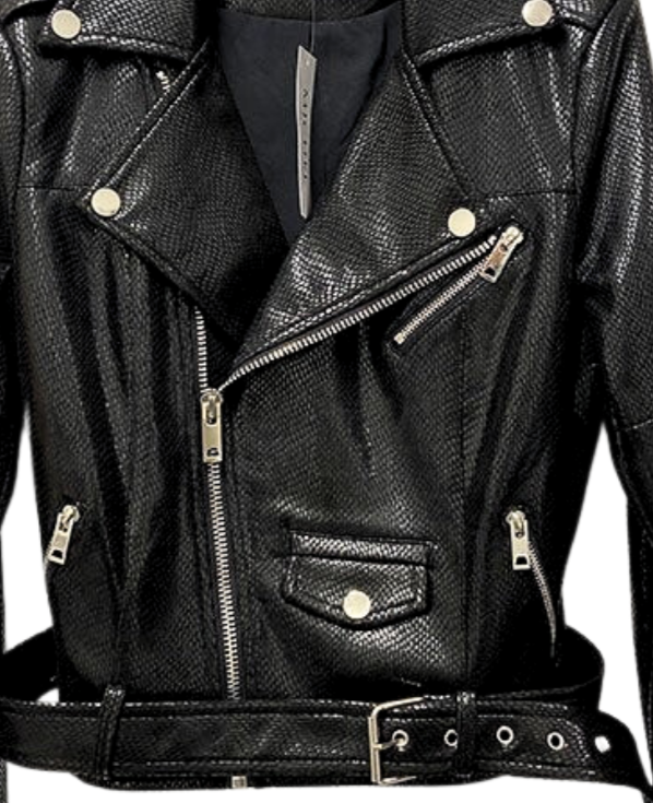 Kool Thing Snakeskin Jacket in Black