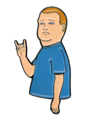 Rock On Bobby Hill Pin