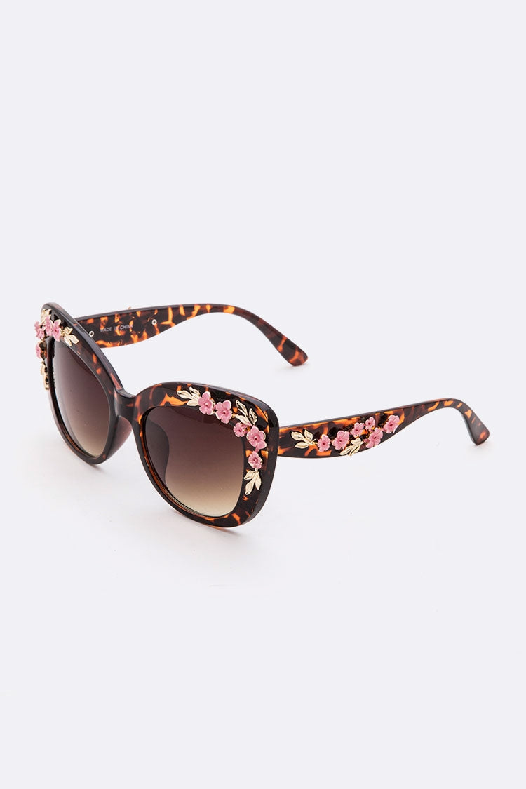 Janis Floral Square Sunglasses