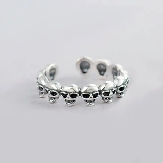 Adjustable Skull Band Ring